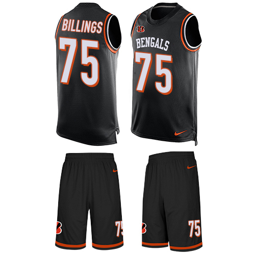 Men's Limited Andrew Billings Nike Jersey Black - #75 Tank Top Suit NFL Cincinnati Bengals